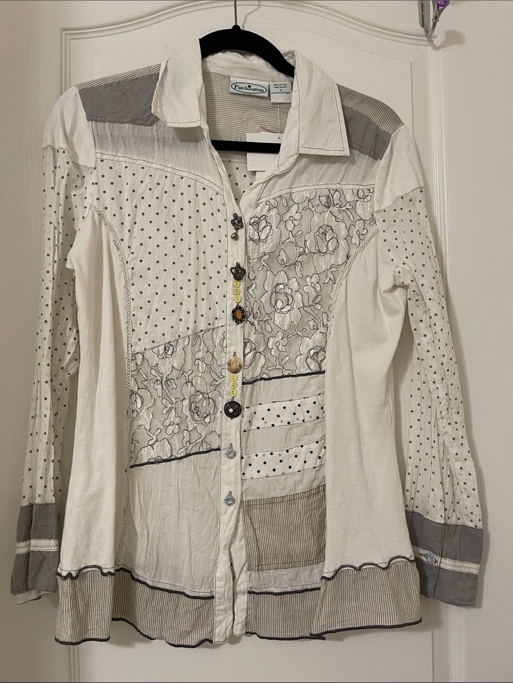 Patchington White Belle Shirt size small NWT